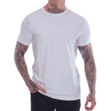 Camiseta Masculina Básica De Viscose Branca (010)