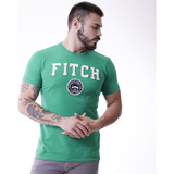 Camiseta Masculina Bordada Premium Algodão Verde Original