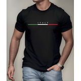 Camiseta Masculina Estampa Itália 100%algodão Premium Estilo