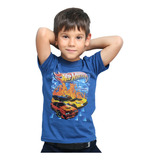 Camiseta Masculina Infantil Hot Wheels Kids