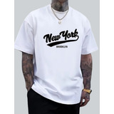 Camiseta Masculina Oversized Gola Alta Basica Streetwear