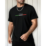 Camiseta Masculina Plus Size G1 Ao G5 Italia Faixa Camisa