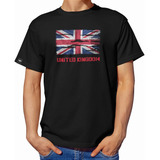 Camiseta Masculina Reino Unido Aliança Militar Algodão Preta