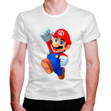 Camiseta Masculina Super Mario Comemorando Feliz