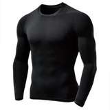 Camiseta Masculina Térmica Dry Fit Manga Longa Proteção Uv50