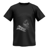 Camiseta Michael Jackson Arte Preto E Branco Rei Do Pop