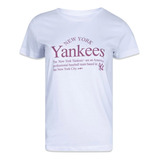 Camiseta New Era Baby Look Mlb New York Yankees Feminino - B