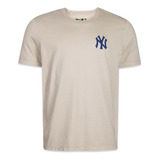 Camiseta New Era Masculina New York Yankees Minimal Bege