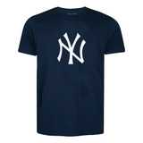 Camiseta New Era New York Yankees Mlb Big Logo Marinho