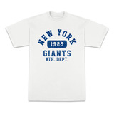 Camiseta Nfl New York Giants Athletic Off White