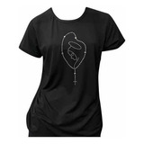 Camiseta Nossa Senhora Do Silêncio Bordada - Blusa Feminina