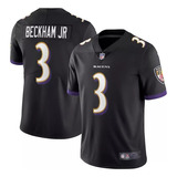 Camiseta Número 3 De Odell Beckham Jr Do Baltimore Ravens