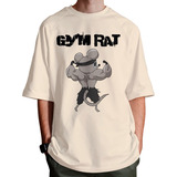 Camiseta Oversized Academia Bodybuild Marombeiro Gym Rat