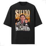 Camiseta Oversized Homenagem Silvio Santos Algodão Envios Ja