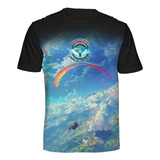 Camiseta Parapente Paraglider Asas Da Liberdade Full Print