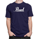 Camiseta Pearl Drum Baterista Drums Bateria Logo Rock Camisa