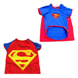 Camiseta Pet Fantasia Super-herói Roupa Cachorro Gato Pet
