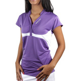 Camiseta Polo Babolat French Jr. Girl Roxa Juvenil Tennis