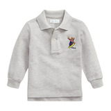 Camiseta Polo Manga Longa Polo Bear Ralph Lauren - Bebê