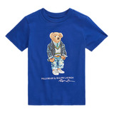 Camiseta Polo Ralph Lauren Bear Baby Boy Original Azul Royal