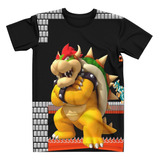 Camiseta Promoção Camisetas Bowser Mario Adulto E Infantil
