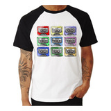 Camiseta Raglan 80's Cassette Tapes Camisa
