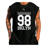 Camiseta Regata Brooklin 98 Oversized Sleeveles Algodão Top