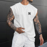 Camiseta Regata Ny Oversized Masculina Streetwear Camisa Top