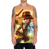 Camiseta Regata Personalizada Jogo Lego Indiana Jones 01