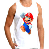 Camiseta Regata Super Mario Comemorando Feliz
