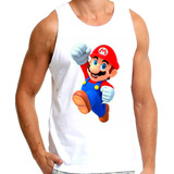 Camiseta Regata Super Mário Comemorando Feliz