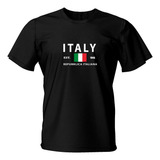 Camiseta Republica Italiana Italy Gola Redonda 100% Algodão