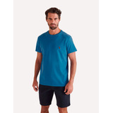 Camiseta Reserva Básica Brasa Red Stoned Azul Médio