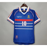Camiseta Retrô Da França 1998- Zidane 10 Tamanhos: P M G
