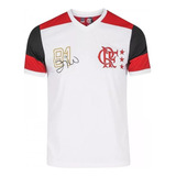 Camiseta Retro Zico 1981 Flamengo Branco - Licenciada