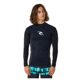 Camiseta Rip Curl Waves Upf Per Black Masculina Adulto