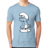 Camiseta Smurf Camisa Desenho Anos 90 Infantil E Adulto