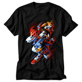 Camiseta Sonic Drive Mega Tails Shadow Knuckles O Filme