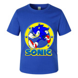 Camiseta Sonic Estrela Infantil Personagens Manga Curta