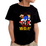 Camiseta Sonic Nova Arte Ass Camisa Modelo Infantil