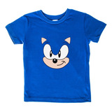 Camiseta Sonic Rosto Camisa Modelo Masculino Unissex Adulto