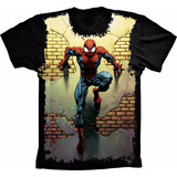 Camiseta Spider Man Homem Aranha Avengers Estampa Marvel