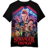 Camiseta Stranger Things Adulto E Infantil Série Geek 