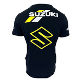 Camiseta Suzuki Preta 100% Algodão
