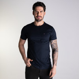 Camiseta Tommy Hilfiger Básica Azul Marinho