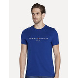 Camiseta Tommy Hilfiger Masculina Core Logo Azul Royal
