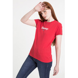Camiseta Tommy Jeans Essential Logo Vermelho Tam. Pp