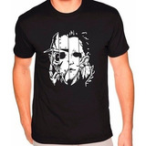Camiseta Tradicional Freddy Krueger Michael Myers Jason Terr