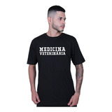 Camiseta Unissex Medicina Veterinaria Escrita Camisa