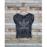 Camiseta adidas Originals Preta Estampada Feminina